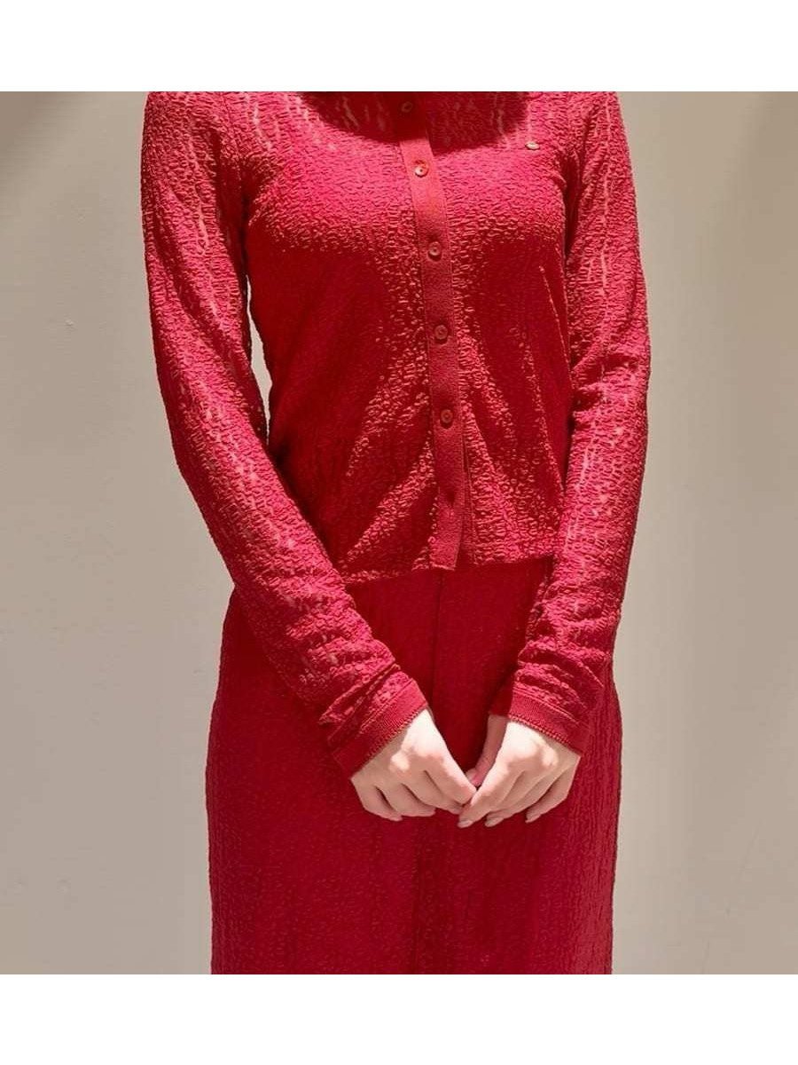 【スナイデル/SNIDEL】のカットレースポロブラウス インテリア・キッズ・メンズ・レディースファッション・服の通販 founy(ファニー) 　ファッション　Fashion　レディースファッション　Fashion for Women　トップス・カットソー　Cut & Sew Tops　シャツ・ブラウス・オフィスカジュアル　Elegant Blouses & Button-Ups　インナー　Innerwear　ウェーブ　Wavy Pattern　エレガント 上品　Elegant　キャミソール　Camisole, Spaghetti Strap Top　今季　This Season, Current Season　シアー　Sheer, See-Through　ストレート　Straight, Straight Cut　スマート　Smart, Elegant　バランス　Balance, Style Balance　フィット　Fit, Slim Fit　フェミニン　Feminine, Girly　フリンジ　Fringe, Tassel　レース　Lace, Lace Fabric　おすすめ　Recommended / Our Picks　RED[046]|ID: prp329100004749545 ipo3291000000034343410