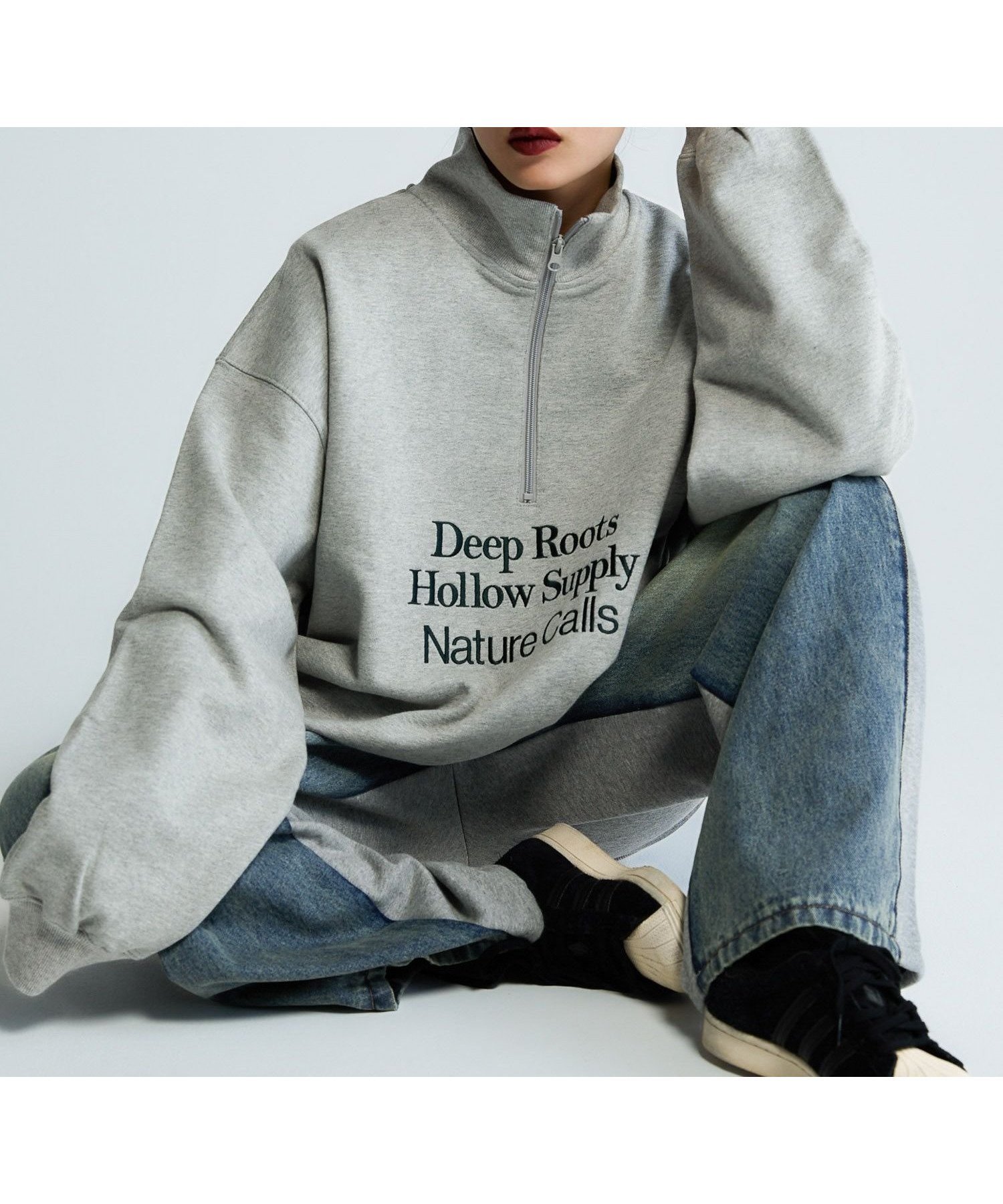 【ジーナシス/JEANASiS】のロゴハーフZIPスウェット インテリア・キッズ・メンズ・レディースファッション・服の通販 founy(ファニー) ファッション Fashion レディースファッション Fashion for Women トップス・カットソー Cut & Sew Tops レディースパーカー・カジュアルフーディー Casual Hoodies & Sweatshirts スウェット・クルーネックトップス Sweatshirts & Crewnecks / Relaxed Fit Sweat Tops インナー Innerwear ジップ Zip, Zipper スウェット / スエット Sweatshirt, Sweatwear タートルネック Turtleneck, High Neck ハーフ Half, Half-Length ベーシック Basic, Essential ボトム Bottoms, Lower Wear ルーズ Loose, Oversized ワーク Workwear, Utility Style 冬 Winter / This Winter おすすめ Recommended / Our Picks グレー|ID: prp329100004749585 ipo3291000000034613660