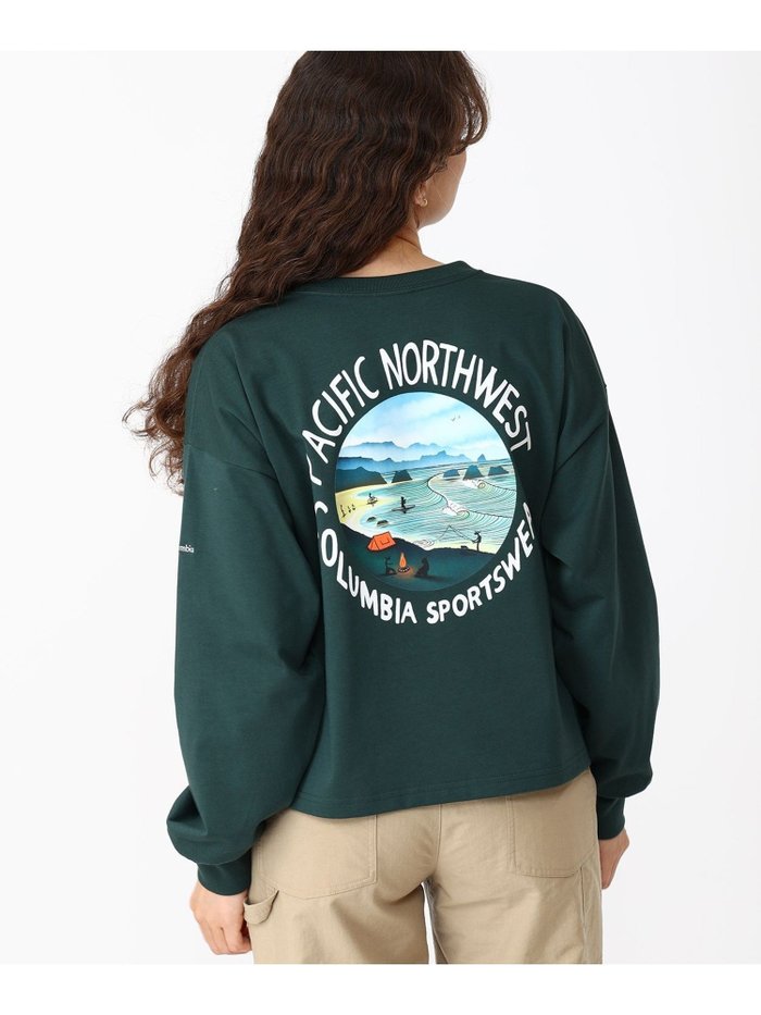 【コロンビア/Columbia】のColumbia/ ウィメンズレイクトゥーアベニューロングスリーブクロップドTシャツ /コロンビア インテリア・キッズ・メンズ・レディースファッション・服の通販 founy(ファニー) https://founy.com/ ファッション Fashion レディースファッション Fashion for Women トップス・カットソー Cut & Sew Tops シャツ・ブラウス・オフィスカジュアル Elegant Blouses & Button-Ups ロングTシャツ・Tシャツ Longline T-Shirts & Tees アウトドア Outdoor Clothing クロップド Cropped, Short Length グラフィック Graphic, Graphic Design トレンド Trend, Trending Now フィット Fit, Slim Fit フロント Front, Front Design メンズ Men's, Menswear リラックス Relax, Relaxed Fit 長袖 Long Sleeve, Full Sleeve |ID: prp329100004749620 ipo3291000000034572771