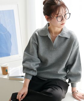 【ディスコート/Discoat】のスウェットライクスキッパープルオーバー《WEB限定カラーあり》 人気、トレンドファッション・服の通販 founy(ファニー) ファッション Fashion レディースファッション Fashion for Women トップス・カットソー Cut & Sew Tops レディースパーカー・カジュアルフーディー Casual Hoodies & Sweatshirts カジュアルプルオーバー・ニットトップス Pullovers & Knit Tops / Casual Pullovers スウェット・クルーネックトップス Sweatshirts & Crewnecks / Relaxed Fit Sweat Tops インナー Innerwear スキッパー Skipper, Open Collar |ID:prp329100004749624