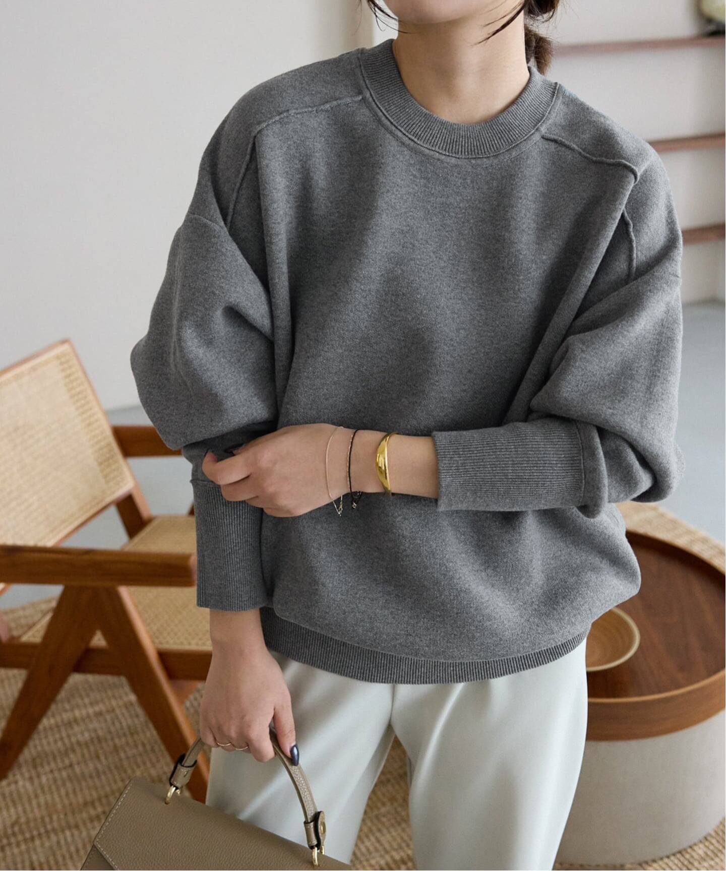 【スローブ イエナ/SLOBE IENA】の《WEB限定/追加2 》オーバーサイズ スウェットライクニット 人気、トレンドファッション・服の通販 founy(ファニー)  ファッション Fashion レディースファッション Fashion for Women トップス・カットソー Cut & Sew Tops ニット Knit Tops & Sweaters レディースパーカー・カジュアルフーディー Casual Hoodies & Sweatshirts スウェット・クルーネックトップス Sweatshirts & Crewnecks / Relaxed Fit Sweat Tops 2025年 2025 2025-2026秋冬・A/W Autumn/Winter 2025–26 AW25–26 おすすめ Recommended / Our Picks スウェット / スエット Sweatshirt, Sweatwear フレア Flare, Flared ボトム Bottoms, Lower Wear 軽量 Lightweight, Ultra Light  other-1|ID: prp329100004749703 ipo3291000000034344385