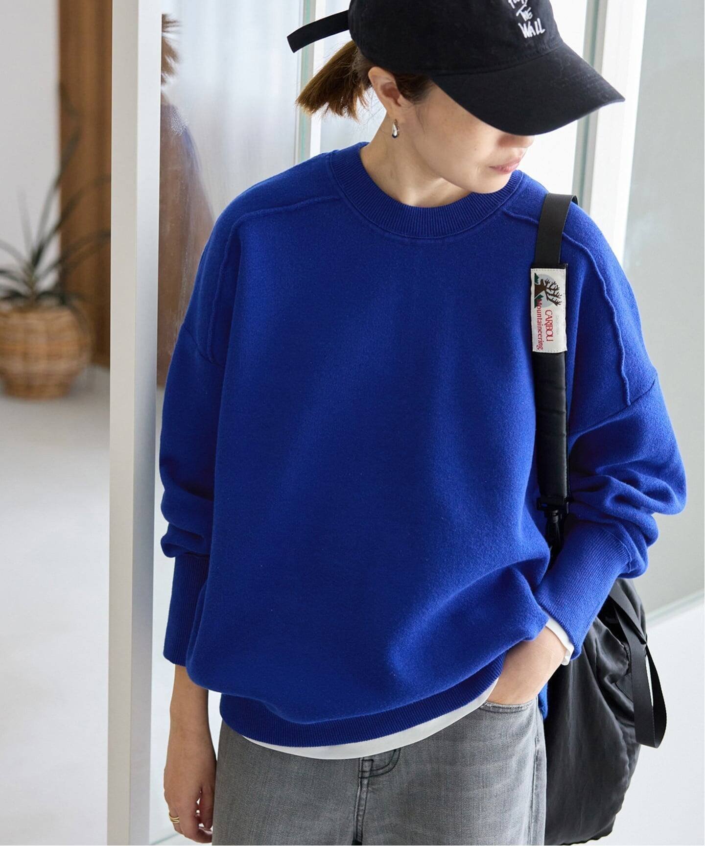 【スローブ イエナ/SLOBE IENA】の《WEB限定/追加2 》オーバーサイズ スウェットライクニット インテリア・キッズ・メンズ・レディースファッション・服の通販 founy(ファニー)  ファッション Fashion レディースファッション Fashion for Women トップス・カットソー Cut & Sew Tops ニット Knit Tops & Sweaters レディースパーカー・カジュアルフーディー Casual Hoodies & Sweatshirts スウェット・クルーネックトップス Sweatshirts & Crewnecks / Relaxed Fit Sweat Tops 2025年 2025 2025-2026秋冬・A/W Autumn/Winter 2025–26 AW25–26 おすすめ Recommended / Our Picks スウェット / スエット Sweatshirt, Sweatwear フレア Flare, Flared ボトム Bottoms, Lower Wear 軽量 Lightweight, Ultra Light ブルー A|ID: prp329100004749703 ipo3291000000034344388