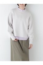 【ヒューマンウーマン/HUMAN WOMAN】のコットンカシミヤジャカードプルオーバー ライトグレー|ID: prp329100004749781 ipo3291000000034390791