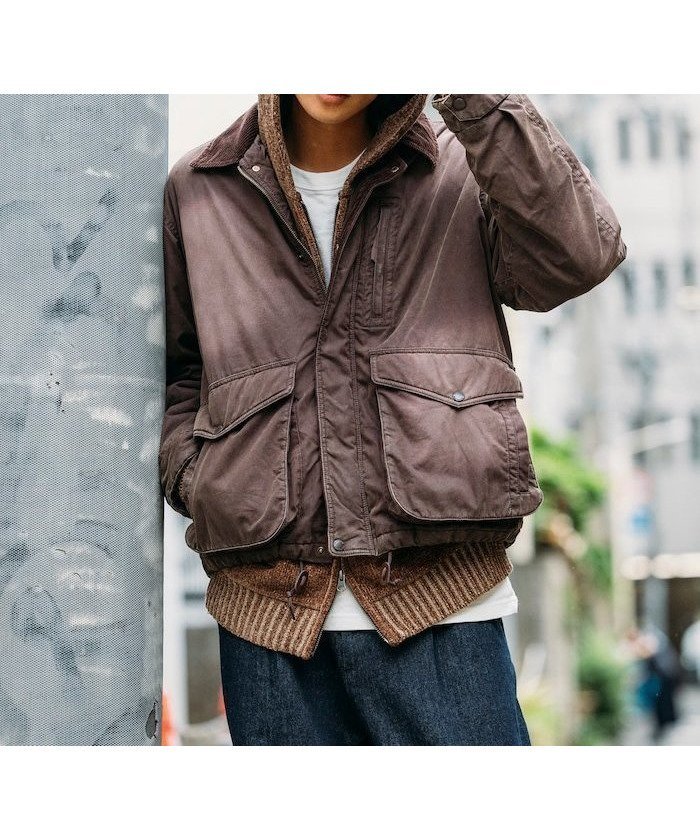 【フリークスストア/FREAK'S STORE】の襟コーデュロイ切り替え コットンナイロンブルゾン インテリア・キッズ・メンズ・レディースファッション・服の通販 founy(ファニー) 　ファッション　Fashion　レディースファッション　Fashion for Women　アウター　Coat / Outerwear Collection　ブルゾンジャケット・スポーティアウター　Blouson Jackets　ヴィンテージ　Vintage Style　コーデュロイ　Corduroy, Cord Fabric　今季　This Season, Current Season　ショルダー　Shoulder, Shoulder Strap　シンプル　Simple, Minimal　ジャケット　Jacket, Outerwear　スウェット / スエット　Sweatshirt, Sweatwear　スタイリッシュ　Stylish, Fashionable　スラックス　Slacks, Dress Pants　チェック　Check, Plaid, Tartan　トレンド　Trend, Trending Now　ドロップ　Drop Shoulder, Dropped Style　フラップ　Flap, Flap Pocket　ブルゾン　Blouson, Bomber Jacket　ボックス　Boxy, Box Shape　ポケット　Pocket, Pocket Detail　ワイド　Wide, Wide Fit　A/W・秋冬　Autumn/Winter　冬　Winter / This Winter　おすすめ　Recommended / Our Picks　ブラウン|ID: prp329100004749784 ipo3291000000034508967