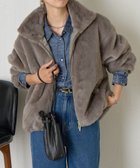 【ジェナ エスパス メルヴェイユ/Jena espace merveilleux】のエコファースタンドネックジャケット 人気、トレンドファッション・服の通販 founy(ファニー) ファッション Fashion レディースファッション Fashion for Women アウター Coat / Outerwear Collection レディースジャケット・軽アウター Jackets 秋 Autumn スマート Smart, Elegant ハイネック High Neck, Mock Neck ブルゾン Blouson, Bomber Jacket ミドル Middle Length, Mid Height 再入荷 Restock / Back in Stock おすすめ Recommended / Our Picks thumbnail グレー|ID: prp329100004749804 ipo3291000000034344951