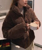 【ミニミニストア/miniministore】のコーデュロイ 中綿ジャケット ショート丈 ブラウン|ID: prp329100004749816 ipo3291000000034345018