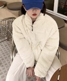 【ミニミニストア/miniministore】のコーデュロイ 中綿ジャケット ショート丈 アイボリー|ID: prp329100004749816 ipo3291000000034345019