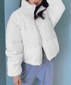 【ミニミニストア/miniministore】のコーデュロイ 中綿ジャケット ショート丈 ホワイト|ID: prp329100004749816 ipo3291000000034345025