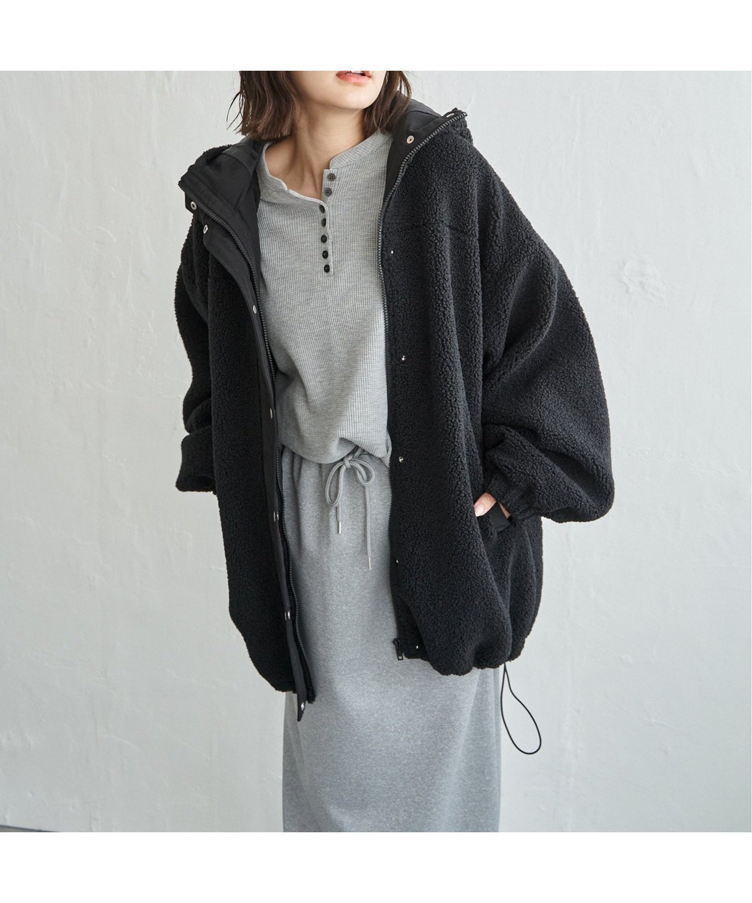 【ノッチ/notch】のボアビッグフードブルゾン インテリア・キッズ・メンズ・レディースファッション・服の通販 founy(ファニー) ファッション Fashion レディースファッション Fashion for Women アウター Coat / Outerwear Collection ブルゾンジャケット・スポーティアウター Blouson Jackets おすすめ Recommended / Our Picks インナー Innerwear トレンド Trend, Trending Now ビッグ Big, Oversized ブロック Block, Solid Block Pattern プリーツ Pleats, Pleated ボトム Bottoms, Lower Wear ワイド Wide, Wide Fit 冬 Winter / This Winter ブラック|ID: prp329100004749831 ipo3291000000035129887