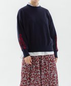 【プードゥドゥ/POU DOU DOU】の袖ロゴオーバーサイズスエット風ニット 人気、トレンドファッション・服の通販 founy(ファニー) ファッション Fashion レディースファッション Fashion for Women トップス・カットソー Cut & Sew Tops ニット Knit Tops & Sweaters クール Cool, Chic シンプル Simple, Minimal スマート Smart, Elegant ダブル Double, Double-Breasted フォルム Silhouette, Form リラックス Relax, Relaxed Fit thumbnail ネイビー|ID: prp329100004749858 ipo3291000000034345319