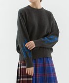 【プードゥドゥ/POU DOU DOU】の袖ロゴオーバーサイズスエット風ニット 人気、トレンドファッション・服の通販 founy(ファニー) ファッション Fashion レディースファッション Fashion for Women トップス・カットソー Cut & Sew Tops ニット Knit Tops & Sweaters クール Cool, Chic シンプル Simple, Minimal スマート Smart, Elegant ダブル Double, Double-Breasted フォルム Silhouette, Form リラックス Relax, Relaxed Fit thumbnail ダークグレー|ID: prp329100004749858 ipo3291000000034345321