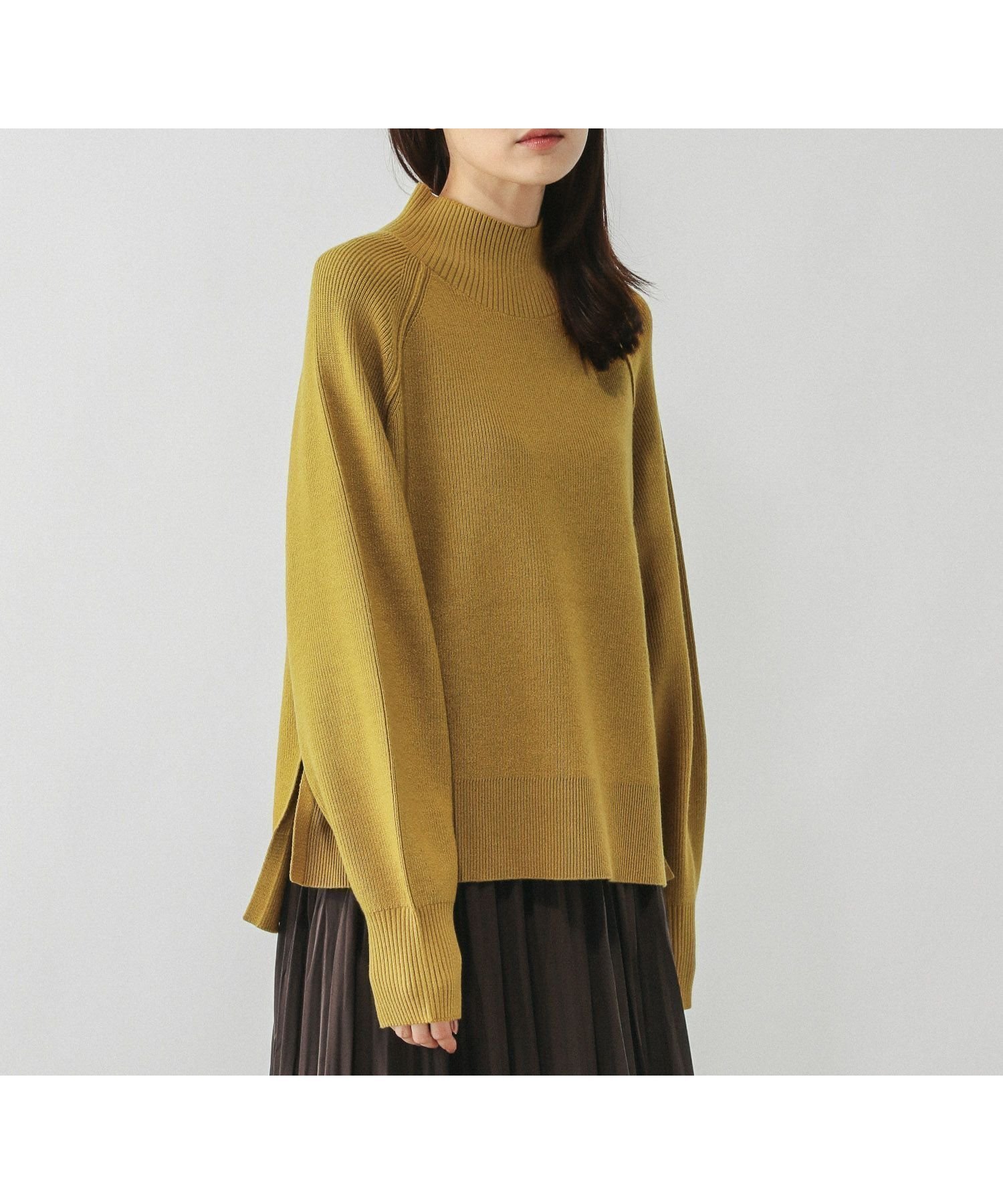 【グローバルワーク/GLOBAL WORK】のメルティハイネックアゼプルオーバー/581157 インテリア・キッズ・メンズ・レディースファッション・服の通販 founy(ファニー) ファッション Fashion レディースファッション Fashion for Women トップス・カットソー Cut & Sew Tops カジュアルプルオーバー・ニットトップス Pullovers & Knit Tops / Casual Pullovers おすすめ Recommended / Our Picks スリット Slit, Slit Detail ハイネック High Neck, Mock Neck ボトム Bottoms, Lower Wear リラックス Relax, Relaxed Fit エレガント 上品 Elegant マスタード68|ID: prp329100004749871 ipo3291000000034472297
