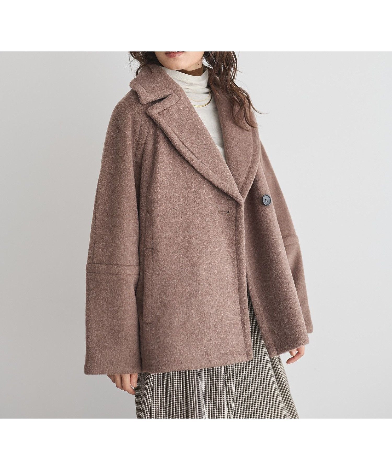 【ガレージ オブ グッド クロージング/GARAGE OF GOOD CLOTHING】の圧縮ニットシャギーPコート インテリア・キッズ・メンズ・レディースファッション・服の通販 founy(ファニー)  ファッション Fashion レディースファッション Fashion for Women アウター Coat / Outerwear Collection コート・ロングコート・ピーコート Long Coats, Peacoats & More Pコート Pea Coats おすすめ Recommended / Our Picks スマート Smart, Elegant ポケット Pocket, Pocket Detail ブラウン|ID: prp329100004749918 ipo3291000000034345688