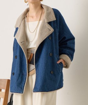 【ジェナ エスパス メルヴェイユ/Jena espace merveilleux】のデニムボアコート 人気、トレンドファッション・服の通販 founy(ファニー) ファッション Fashion レディースファッション Fashion for Women アウター Coat / Outerwear Collection コート・ロングコート・ピーコート Long Coats, Peacoats & More 切替 Switching, Contrast Panel スマート Smart, Elegant デニム Denim, Jeans Material フロント Front, Front Design A/W・秋冬 Autumn/Winter 冬 Winter / This Winter 再入荷 Restock / Back in Stock おすすめ Recommended / Our Picks 2025年 2025 2025-2026秋冬・A/W Autumn/Winter 2025–26 AW25–26 |ID:prp329100004749945