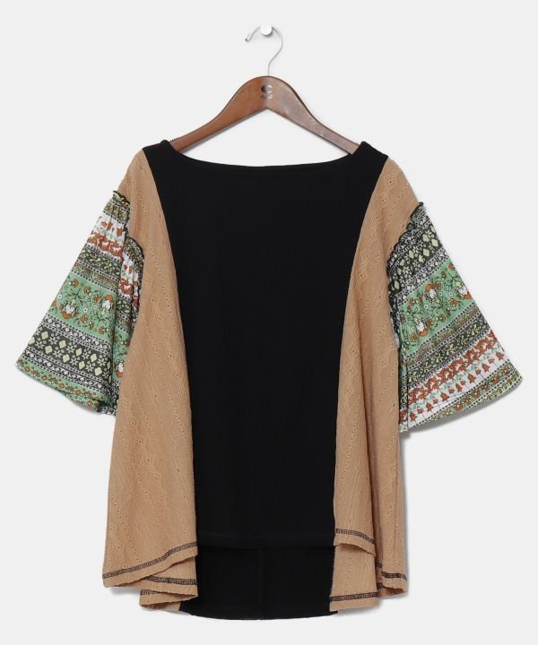 【アミナコレクション/Amina Collection】の【チャイハネ】バッジーTOP インテリア・キッズ・メンズ・レディースファッション・服の通販 founy(ファニー) 　ファッション　Fashion　レディースファッション　Fashion for Women　ワンピース　Dresses　カラフル　Colorful Design　フレア　Flare, Flared　モチーフ　Motif, Design Theme　ブラック|ID: prp329100004749949 ipo3291000000035026136