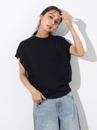 【ヴァン/Vin】のアクセントロゴ刺繍カットソー ブラック|ID: prp329100004749976 ipo3291000000034380852