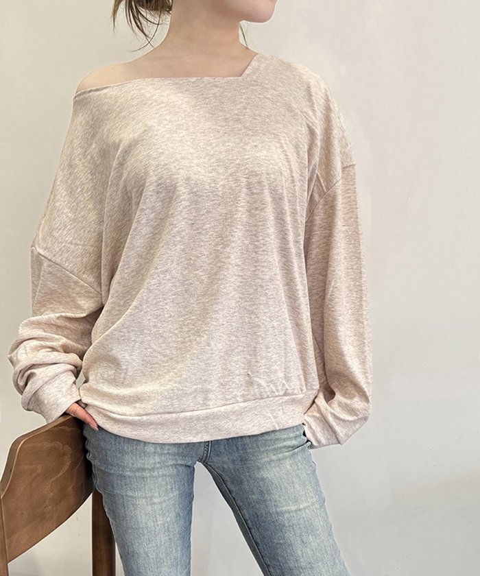 【ミニミニストア/miniministore】の2WAY アシンメトリーネックトップス インテリア・キッズ・メンズ・レディースファッション・服の通販 founy(ファニー) https://founy.com/ ファッション Fashion レディースファッション Fashion for Women トップス・カットソー Cut & Sew Tops カットソー Cut and Sewn Top デニム Denim, Jeans Material ビッグ Big, Oversized フェミニン Feminine, Girly ラベンダー Lavender 冬 Winter / This Winter 無地 Plain, Solid Color A/W・秋冬 Autumn/Winter 長袖 Long Sleeve, Full Sleeve |ID: prp329100004749981 ipo3291000000034345931