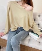 【ミニミニストア/miniministore】の2WAY アシンメトリーネックトップス ライトグリーン|ID: prp329100004749981 ipo3291000000034345937