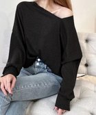 【ミニミニストア/miniministore】の2WAY アシンメトリーネックトップス ブラック|ID: prp329100004749981 ipo3291000000034380936