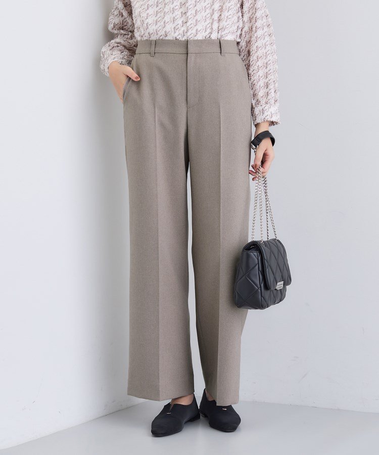 【インディヴィ/INDIVI】の【洗える/通勤/スーツ】メランジストレッチ ワイドパンツ インテリア・キッズ・メンズ・レディースファッション・服の通販 founy(ファニー) ファッション Fashion レディースファッション Fashion for Women パンツ Pants & Trousers スーツ Business Suits & Workwear スーツパンツ・ドレスパンツ Suit Pants / Office Trousers / Dress Pants 洗える Machine Washable ジャケット Jacket, Outerwear ストレッチ Stretch, Stretchy Fabric スマート Smart, Elegant スーツ Suit, Formalwear セットアップ Set-Up, Coordinated Outfit センター Center, Center Line ポケット Pocket, Pocket Detail マニッシュ Mannish, Boyish ワイド Wide, Wide Fit エレガント 上品 Elegant ビジネス 仕事 通勤 Business / Work / Commuting トープ|ID: prp329100004750382 ipo3291000000034881078