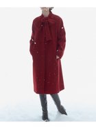 【セルフォード/CELFORD】のリボンストール付きノーカラーコート 人気、トレンドファッション・服の通販 founy(ファニー) ファッション Fashion レディースファッション Fashion for Women アウター Coat / Outerwear Collection コート・ロングコート・ピーコート Long Coats, Peacoats & More エレガント 上品 Elegant ストール Stole, Wrap スマート Smart, Elegant リボン Ribbon, Bow thumbnail RED[046]|ID: prp329100004750430 ipo3291000000034782842