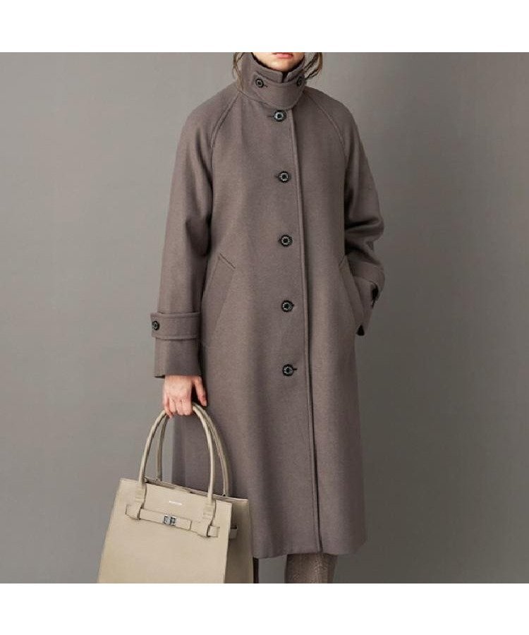 【ドレステリア/DRESSTERIOR】のSuper110sウールステンカラーコート インテリア・キッズ・メンズ・レディースファッション・服の通販 founy(ファニー)  ファッション Fashion レディースファッション Fashion for Women アウター Coat / Outerwear Collection コート・ロングコート・ピーコート Long Coats, Peacoats & More スマート Smart, Elegant トレンド Trend, Trending Now ドレス Dress, One-Piece パターン Pattern, Design Print メルトン Melton, Heavy Wool ワイド Wide, Wide Fit エレガント 上品 Elegant 今季 This Season, Current Season 定番 Standard, Basic Item トープ|ID: prp329100004750453 ipo3291000000034349361