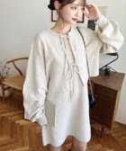 【モーメントプラス/moment+ / MEN】のセットアップニット 前後2WAYリボンニットカーディガン リブニットワンピース ナチュラル|ID: prp329100004750480 ipo3291000000034349597