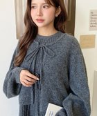 【モーメントプラス/moment+ / MEN】のセットアップニット 前後2WAYリボンニットカーディガン リブニットワンピース チャコールグレー|ID: prp329100004750480 ipo3291000000034349600