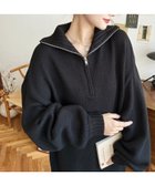 【モーメントプラス/moment+ / MEN】の6G ハーフジップニットワンピース ブラック|ID: prp329100004750481 ipo3291000000034349614