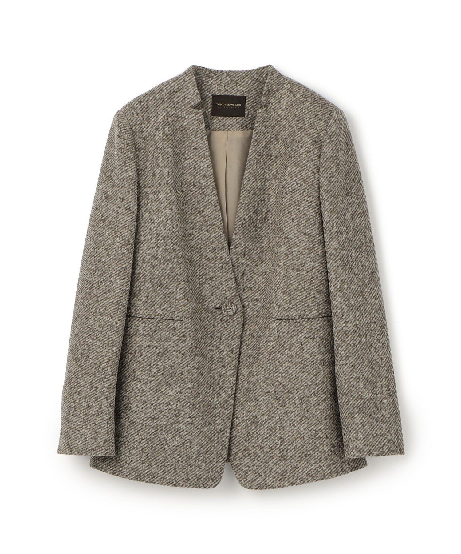 【トゥモローランド/TOMORROWLAND】のスライバーダイヤゴナル キザミカラージャケット 人気、トレンドファッション・服の通販 founy(ファニー) 　ファッション　Fashion　レディースファッション　Fashion for Women　アウター　Coat / Outerwear Collection　レディースジャケット・軽アウター　Jackets　おすすめ　Recommended / Our Picks　カッティング　Cutting Detail　ジャケット　Jacket, Outerwear　ストレッチ　Stretch, Stretchy Fabric　セットアップ　Set-Up, Coordinated Outfit　ビジネス 仕事 通勤　Business / Work / Commuting　フロント　Front, Front Design　 other-1|ID: prp329100004750492 ipo3291000000034727924