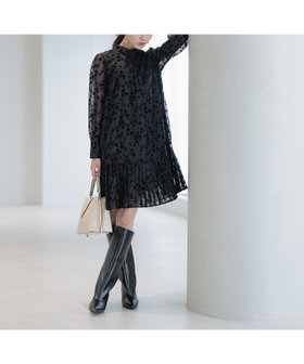 【アンデミュウ/Andemiu】のシアーフロッキーキリカエミニワンピース 人気、トレンドファッション・服の通販 founy(ファニー) ファッション Fashion レディースファッション Fashion for Women ワンピース Dresses エアリー Airy Texture シアー Sheer, See-Through ショート Short, Short Length タイツ Tights, Legwear フラワー Flower, Floral プリント Print, Printed Pattern プリーツ Pleats, Pleated ロング Long, Long-Length エレガント 上品 Elegant A/W・秋冬 Autumn/Winter |ID:prp329100004750500