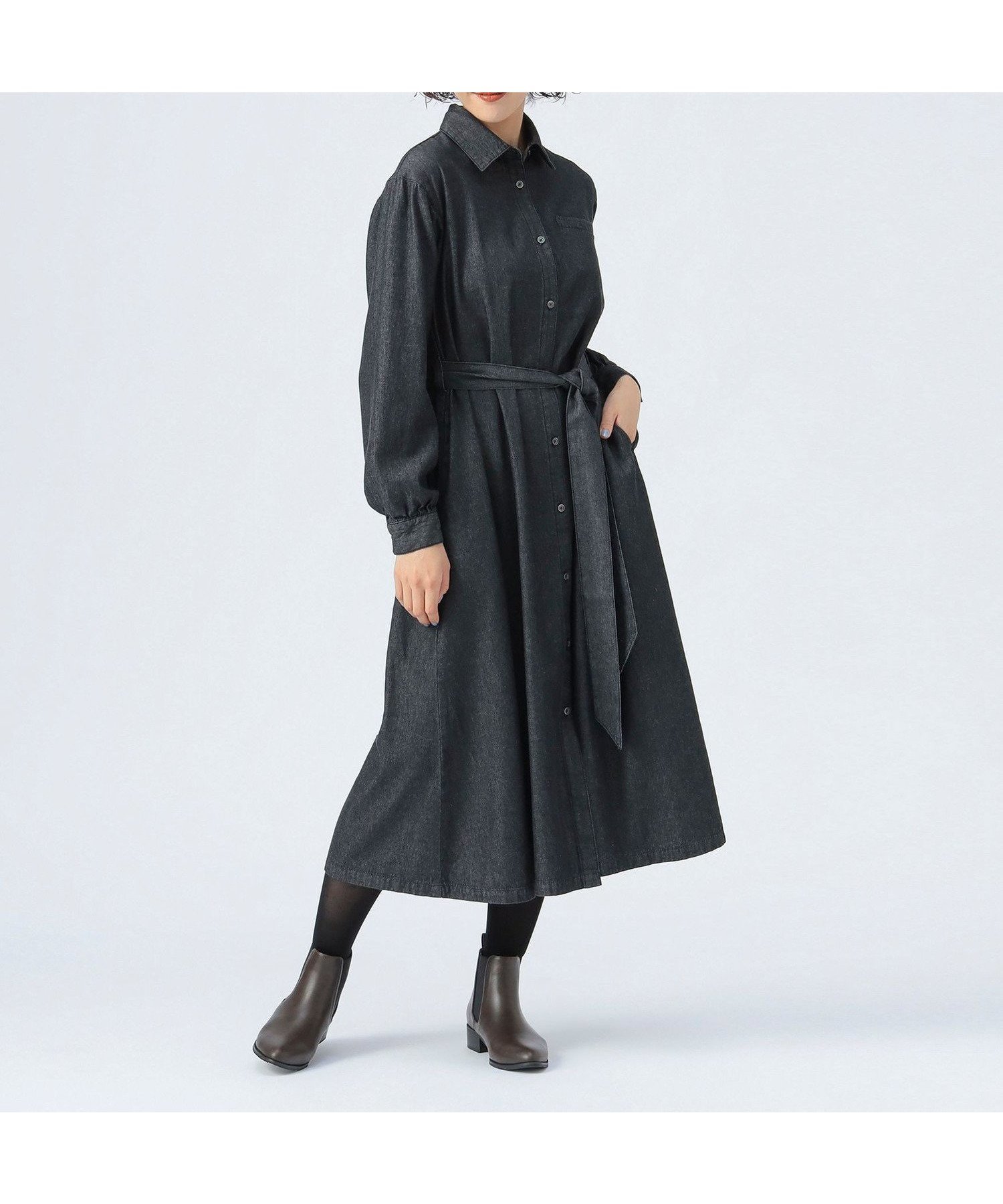 【ビームス ハート/BEAMS HEART】のベルト付き デニム ワンピース 人気、トレンドファッション・服の通販 founy(ファニー) 　ファッション　Fashion　レディースファッション　Fashion for Women　ワンピース　Dresses　ベルト&ウエストマーク　Belts & Waist Accessories　おすすめ　Recommended / Our Picks　シンプル　Simple, Minimal　スラックス　Slacks, Dress Pants　デニム　Denim, Jeans Material　フロント　Front, Front Design　リラックス　Relax, Relaxed Fit　 other-1|ID: prp329100004750509 ipo3291000000034600280