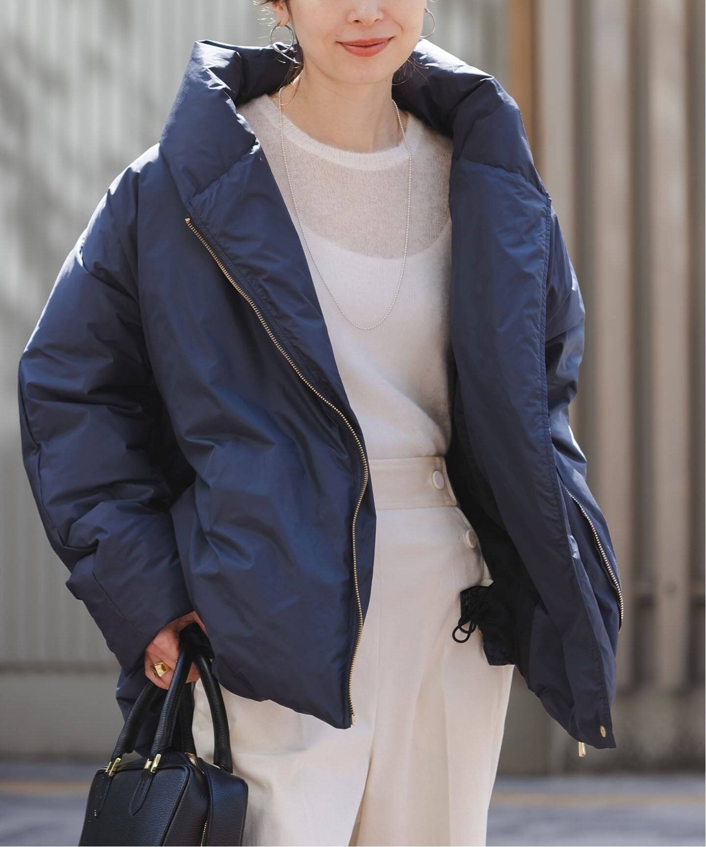 【ノーブル / スピック&スパン/NOBLE / Spick & Span】の《追加》ショートダウンジャケット インテリア・キッズ・メンズ・レディースファッション・服の通販 founy(ファニー) ファッション Fashion レディースファッション Fashion for Women アウター Coat / Outerwear Collection レディースジャケット・軽アウター Jackets エレガント 上品 Elegant シャンブレー Chambray, Denim-Like Fabric ショール Shawl, Wrap ジップ Zip, Zipper ジャケット Jacket, Outerwear スタンド Stand Collar, Upright Stand タフタ Taffeta, Structured Fabric ダウン Down, Puffer バランス Balance, Style Balance バルーン Balloon, Balloon Silhouette ポケット Pocket, Pocket Detail 防寒 Cold Protection, Winter-Ready 再入荷 Restock / Back in Stock ネイビー|ID: prp329100004750515 ipo3291000000034840319