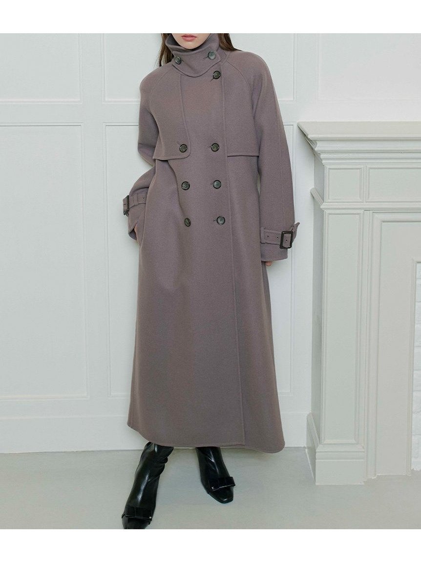 【セルフォード/CELFORD】のウール混ロングトレンチコート インテリア・キッズ・メンズ・レディースファッション・服の通販 founy(ファニー) 　ファッション　Fashion　レディースファッション　Fashion for Women　アウター　Coat / Outerwear Collection　コート・ロングコート・ピーコート　Long Coats, Peacoats & More　トレンチコート / 春秋の定番アウター　Trench Coats　ウェーブ　Wavy Pattern　今季　This Season, Current Season　ストレート　Straight, Straight Cut　スマート　Smart, Elegant　トレンチ　Trench, Trench Coat　人気　Popular, Best Seller　メルトン　Melton, Heavy Wool　ロング　Long, Long-Length　おすすめ　Recommended / Our Picks　MOC[056]|ID: prp329100004750516 ipo3291000000034455607