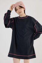 【ロデオクラウンズワイドボウル/RODEO CROWNS WIDE BOWL】のカラーステッチレイヤードワンピース 人気、トレンドファッション・服の通販 founy(ファニー) ファッション Fashion レディースファッション Fashion for Women ワンピース Dresses シンプル Simple, Minimal チュニック Tunic, Long Top ロング Long, Long-Length thumbnail BLK|ID: prp329100004750532 ipo3291000000034349966