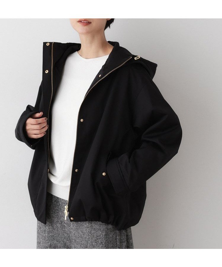 【デッサン/Dessin】の【洗える】裾ドローコード付きマウンテンパーカ インテリア・キッズ・メンズ・レディースファッション・服の通販 founy(ファニー) 　ファッション　Fashion　レディースファッション　Fashion for Women　トップス・カットソー　Cut & Sew Tops　レディースパーカー・カジュアルフーディー　Casual Hoodies & Sweatshirts　インナー　Innerwear　スマート　Smart, Elegant　デニム　Denim, Jeans Material　ドローコード　Drawcord, Drawstring Cord　パーカー　Hoodie, Parka　フォルム　Silhouette, Form　ポケット　Pocket, Pocket Detail　ワイド　Wide, Wide Fit　洗える　Machine Washable　ブラック|ID: prp329100004750537 ipo3291000000034498683