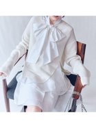 【フレイ アイディー/FRAY I.D】のリボンタイコンビニットチュニック 人気、トレンドファッション・服の通販 founy(ファニー) ファッション Fashion レディースファッション Fashion for Women トップス・カットソー Cut & Sew Tops ニット Knit Tops & Sweaters シルク Silk, 100% Silk ストライプ Stripe, Striped Pattern スマート Smart, Elegant スリット Slit, Slit Detail チュニック Tunic, Long Top バランス Balance, Style Balance モダン Modern, Contemporary リボン Ribbon, Bow おすすめ Recommended / Our Picks thumbnail WHT[001]|ID: prp329100004750547 ipo3291000000034350059