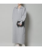 【ナノ ユニバース/nano universe】のスウェットライク衿付きスキッパーニットワンピース グレー|ID:prp329100004750562