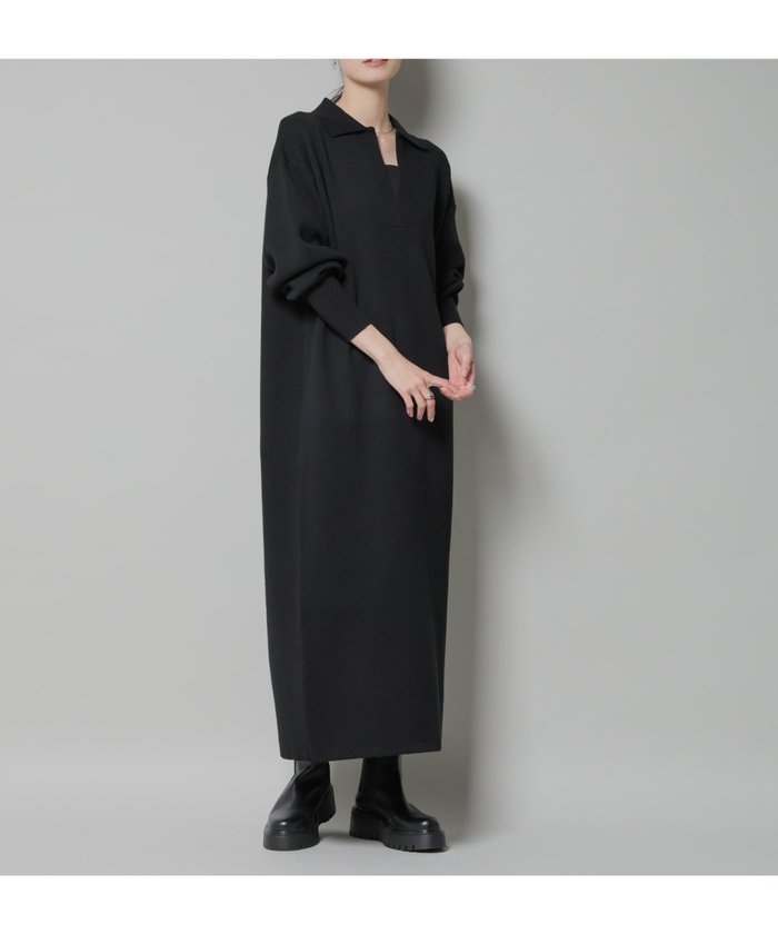 【ナノ ユニバース/nano universe】のスウェットライク衿付きスキッパーニットワンピース インテリア・キッズ・メンズ・レディースファッション・服の通販 founy(ファニー) https://founy.com/ ファッション Fashion レディースファッション Fashion for Women ワンピース Dresses ニットワンピース Knit Dresses インナー Innerwear ウォッシャブル Machine Washable カットソー Cut and Sewn Top スウェット / スエット Sweatshirt, Sweatwear スキッパー Skipper, Open Collar タートルネック Turtleneck, High Neck トレンド Trend, Trending Now ネックレス Necklace, Pendant Necklace ベーシック Basic, Essential アウトレット Outlet / Clearance おすすめ Recommended / Our Picks 2025年 2025 2025-2026秋冬・A/W Autumn/Winter 2025–26 AW25–26 |ID: prp329100004750562 ipo3291000000035161311