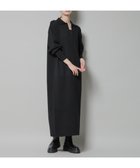 【ナノ ユニバース/nano universe】のスウェットライク衿付きスキッパーニットワンピース ブラック|ID: prp329100004750562 ipo3291000000035161313