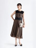 【ヴァン/Vin】のウエストレースバルーンチュールドレス モカ|ID: prp329100004750566 ipo3291000000034589879