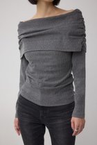 【アズール バイ マウジー/AZUL by moussy】のオフショルダーロングスリーブカットトップス 人気、トレンドファッション・服の通販 founy(ファニー) ファッション Fashion レディースファッション Fashion for Women トップス・カットソー Cut & Sew Tops クール Cool, Chic コンパクト Compact, Small Size ストレッチ Stretch, Stretchy Fabric テレコ Ribbed, Rib Stitch デコルテ Décolleté, Neckline デニム Denim, Jeans Material トレンド Trend, Trending Now バランス Balance, Style Balance ランダム Random, Irregular ワイド Wide, Wide Fit thumbnail C.GRY|ID: prp329100004750599 ipo3291000000034350362