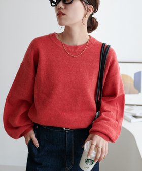 【ディスコート/Discoat】のメランジ袖ボリュームプルオーバー 人気、トレンドファッション・服の通販 founy(ファニー) ファッション Fashion レディースファッション Fashion for Women トップス・カットソー Cut & Sew Tops カジュアルプルオーバー・ニットトップス Pullovers & Knit Tops / Casual Pullovers シンプル Simple, Minimal メランジ Melange, Mixed Yarn リラックス Relax, Relaxed Fit 切替 Switching, Contrast Panel |ID:prp329100004750660