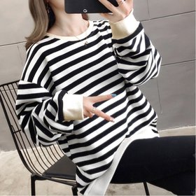 【ミニミニストア/miniministore】のボーダー柄 スウェット 配色 トレーナー 人気、トレンドファッション・服の通販 founy(ファニー) ファッション Fashion レディースファッション Fashion for Women トップス・カットソー Cut & Sew Tops レディースパーカー・カジュアルフーディー Casual Hoodies & Sweatshirts スウェット・クルーネックトップス Sweatshirts & Crewnecks / Relaxed Fit Sweat Tops カットソー Cut and Sewn Top スウェット / スエット Sweatshirt, Sweatwear チュニック Tunic, Long Top トレーナー Sweatshirt, Trainer 長袖 Long Sleeve, Full Sleeve ビッグ Big, Oversized ボーダー Border, Stripe ロング Long, Long-Length |ID:prp329100004750670