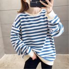 【ミニミニストア/miniministore】のボーダー柄 スウェット 配色 トレーナー 人気、トレンドファッション・服の通販 founy(ファニー) ファッション Fashion レディースファッション Fashion for Women トップス・カットソー Cut & Sew Tops レディースパーカー・カジュアルフーディー Casual Hoodies & Sweatshirts スウェット・クルーネックトップス Sweatshirts & Crewnecks / Relaxed Fit Sweat Tops カットソー Cut and Sewn Top スウェット / スエット Sweatshirt, Sweatwear チュニック Tunic, Long Top トレーナー Sweatshirt, Trainer 長袖 Long Sleeve, Full Sleeve ビッグ Big, Oversized ボーダー Border, Stripe ロング Long, Long-Length thumbnail ブルー|ID: prp329100004750670 ipo3291000000034350892