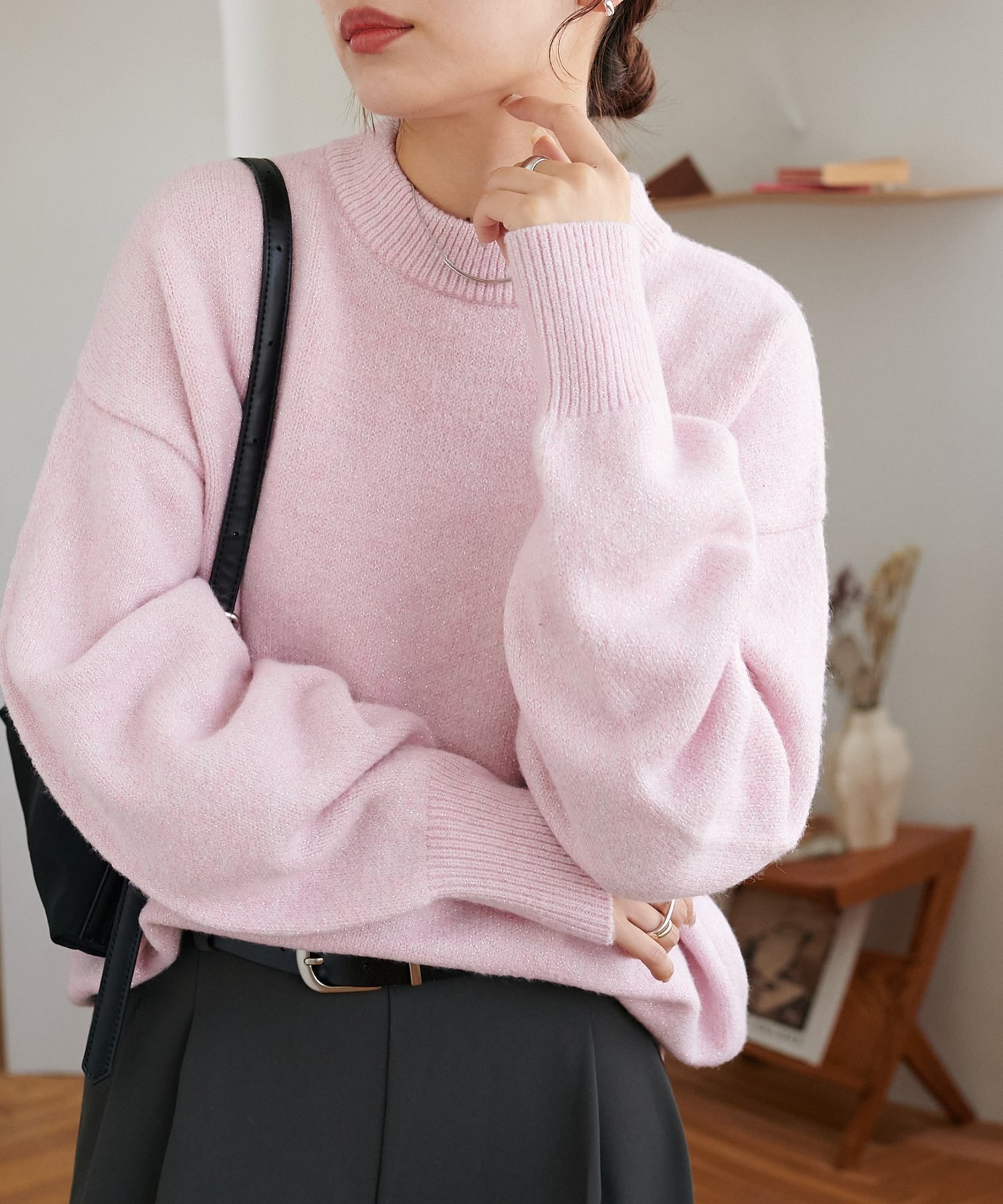 【ディスコート/Discoat】の【新色追加!/WEB限定】モヘヤタッチラメニット インテリア・キッズ・メンズ・レディースファッション・服の通販 founy(ファニー)  ファッション Fashion レディースファッション Fashion for Women トップス・カットソー Cut & Sew Tops ニット Knit Tops & Sweaters シンプル Simple, Minimal ベーシック Basic, Essential ピンク|ID: prp329100004750672 ipo3291000000034350906