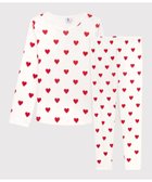 【プチバトー/PETIT BATEAU】のプリント長袖パジャマ 人気、トレンドファッション・服の通販 founy(ファニー) ファッション Fashion レディースファッション Fashion for Women トップス・カットソー Cut & Sew Tops パジャマ Pajamas, Sleepwear プリント Print, Printed Pattern 人気 Popular, Best Seller 長袖 Long Sleeve, Full Sleeve thumbnail オフホワイト/レッド|ID: prp329100004750673 ipo3291000000034350902