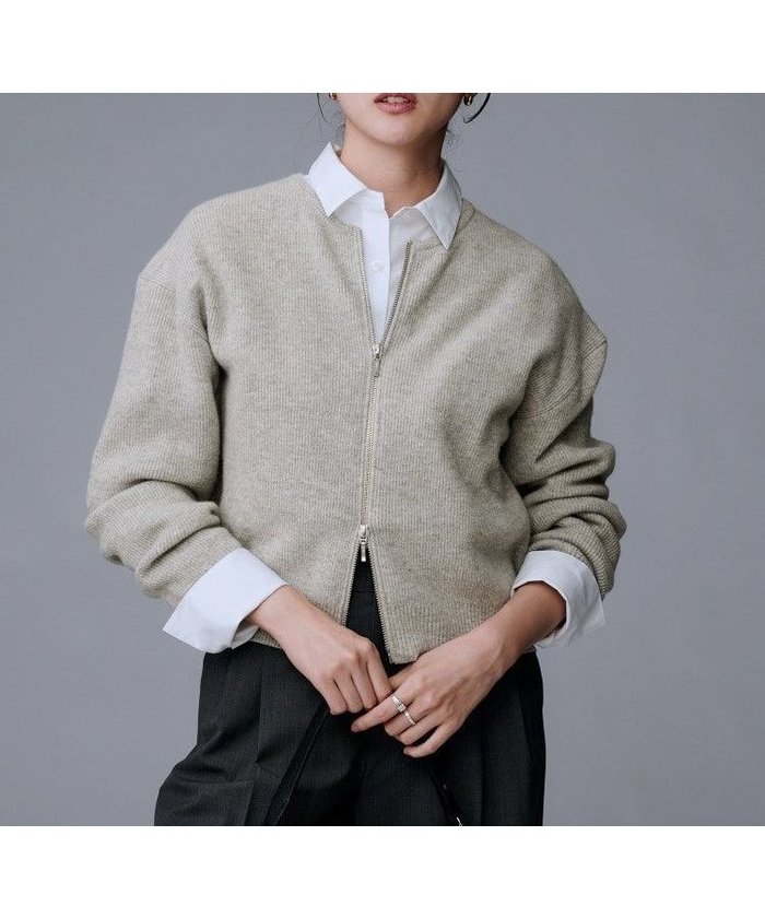 【アンタイトル/UNTITLED】の【ゆったりサイズ/着丈短め】ジップニットカーディガン インテリア・キッズ・メンズ・レディースファッション・服の通販 founy(ファニー) https://founy.com/ ファッション Fashion レディースファッション Fashion for Women トップス・カットソー Cut & Sew Tops ニット Knit Tops & Sweaters カーディガン・羽織り Layered Style Cardigans おすすめ Recommended / Our Picks イタリア Italy インナー Innerwear カーディガン Cardigan, Knitwear スニーカー Sneakers, Trainers スマート Smart, Elegant トレンド Trend, Trending Now バランス Balance, Style Balance ミックス Mix, Mixed Style リラックス Relax, Relaxed Fit |ID: prp329100004750699 ipo3291000000034441478