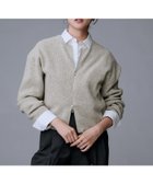 【アンタイトル/UNTITLED】の【ゆったりサイズ/着丈短め】ジップニットカーディガン ライトグレー|ID: prp329100004750699 ipo3291000000034441479