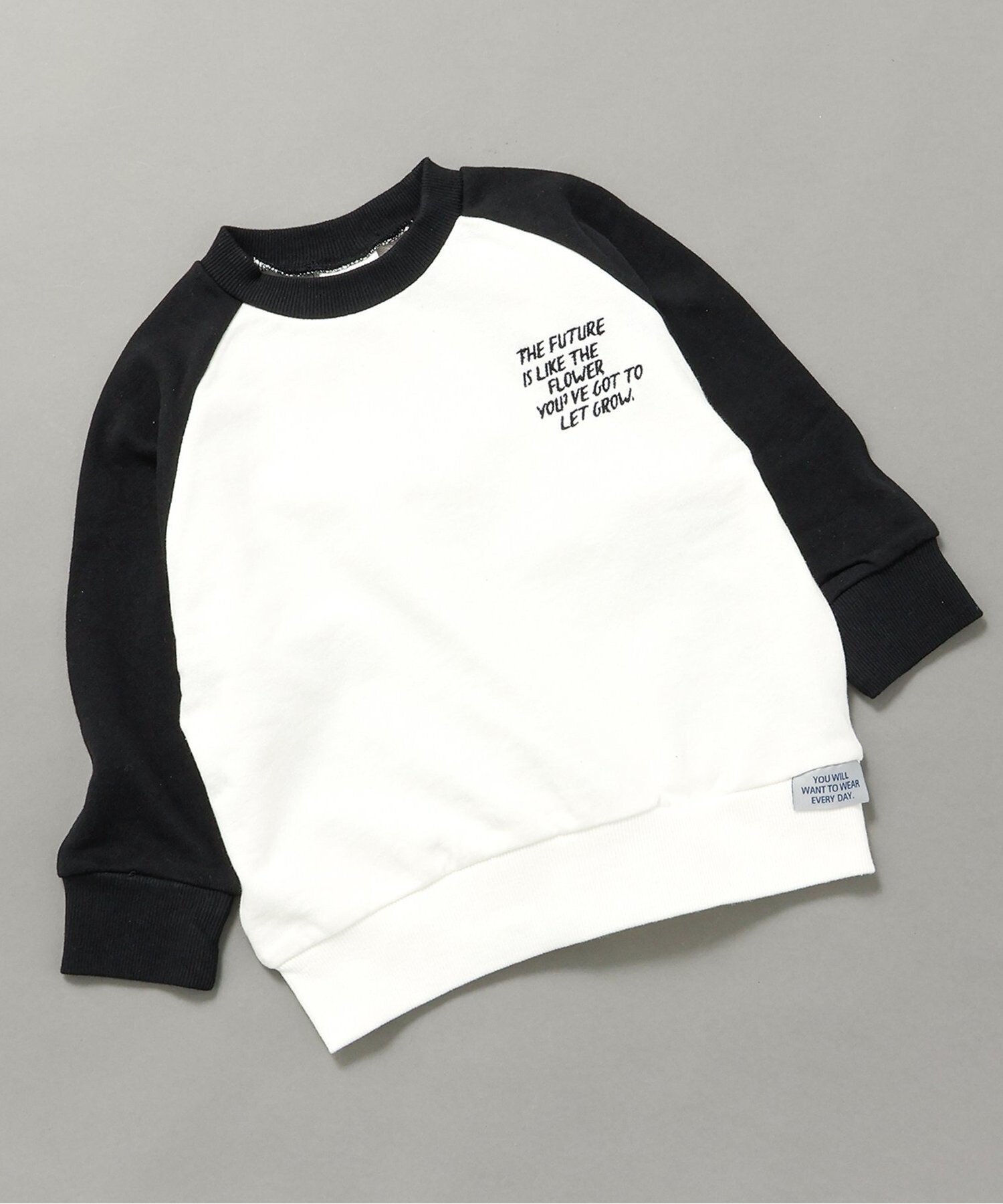 【エフオー オンラインストア/F.O.Online Store / KIDS】のWEB限定 ラグランワンポイントトレーナー インテリア・キッズ・メンズ・レディースファッション・服の通販 founy(ファニー) ファッション Fashion キッズファッション Fashion for Kids トレーナー Sweatshirt, Trainer 人気 Popular, Best Seller ブラック|ID: prp329100004750720 ipo3291000000034636255